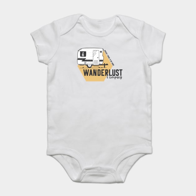 Wanderlust & Company Baby Bodysuit by Camp Happy Hour